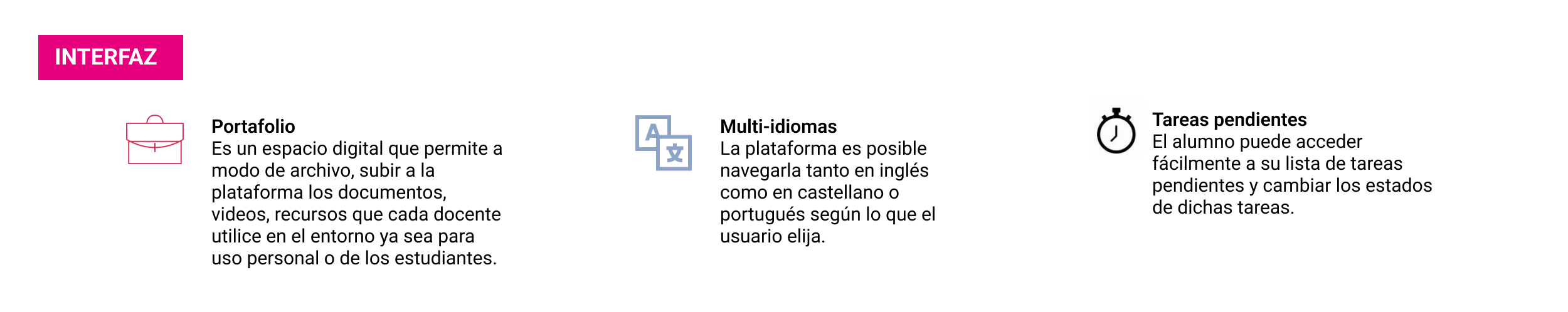 Bloque interfaz